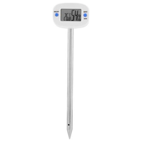 BUNTHAUS Bodentemperaturtester, Mini-elektronisches digitales Feuchtigkeitsmessgerät, Feuchtigkeitstester mit Sonde und LCD-Display für Gartenpflanzenerde (1/5)