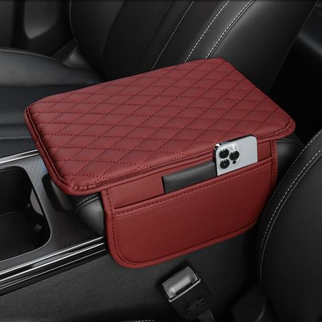 Copertura per console centrale auto migliorata, copertura per bracciolo auto in microfibra con 2 tasche portaoggetti, contenitore portaoggetti per bracciolo auto, accessori interni per la maggior part