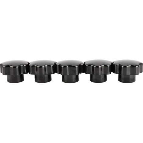 Lot de 5 poignées à molette 7 étoiles avec noyau en laiton pour outils et équipements industriels M10x50 (1/5)