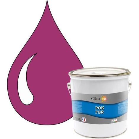 Peinture - POK - Fer Antirouille - 2,5L - RAL 4006 Pourpre - Brillant (1/4)