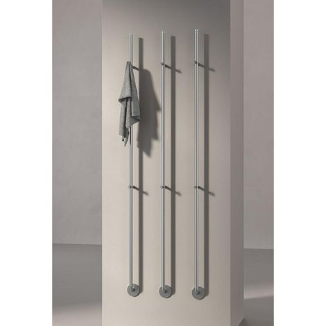 Instamat Jay Radiateur sèche-serviettes électrique 172cm de haut 29Watt inox brossé (1/4)