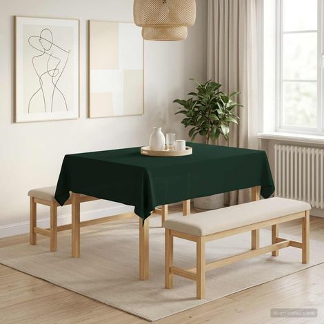 vidaXL Table Cloth 5 pcs Rectangular Dark Green 140 x 180 cm Polyester (1/5)