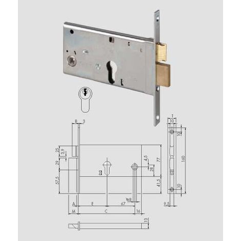 Cerradura Infilare Fasce All 44360-70-0 Cisa (1/3)