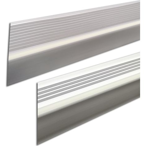 Nez de marche en PVC et caoutchouc, très rigide, Anti-dérapant, Bande Anti-Glisse, Bi-couleur, dimensions au choix - 14 ML - 65mmx40mm.