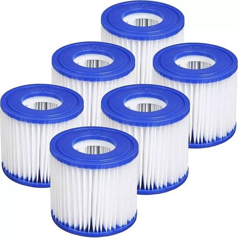 Lot, de 6 éléments de rechange pour filtre de spa et bain à remous de type VI - Pour filtres Coleman SaluSpa, Bestway, Lay-Z Spa, Intex (1/5)