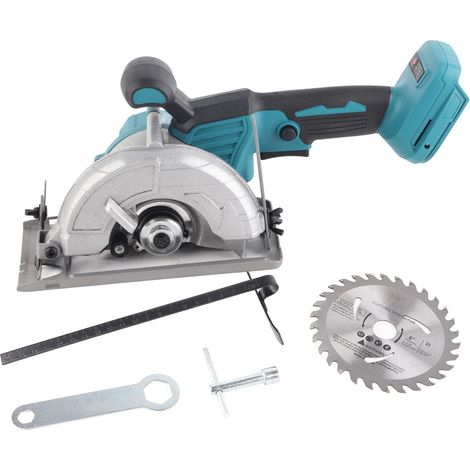 Scie circulaire électrique 1050 W 6500 tr/min par minute Scie électrique sécurisée avec couvercle semi-circulaire Poignée en caoutchouc pour lame de scie 5 pouces (1/4)