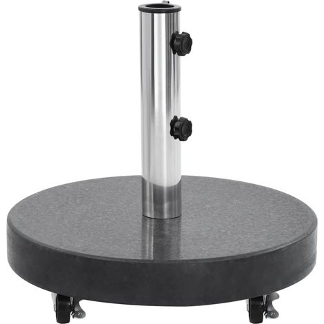 Socle de parasol Granite 30 kg Rond Noir (1/5)