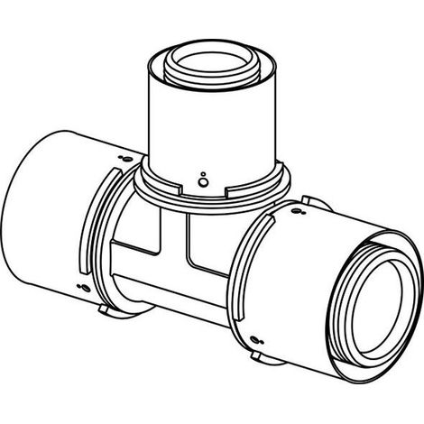 Uponor S-Press Verbund-T-Stück reduziert PPSU, 50x40x50mm (1/2)
