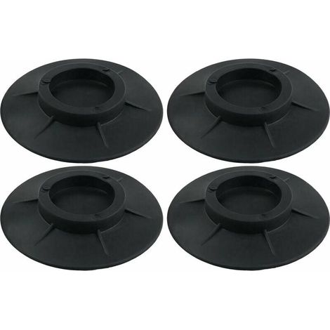 4er Set rutschfeste Gummiunterlagen für Waschmaschine und Trockner, schwarz (1/5)