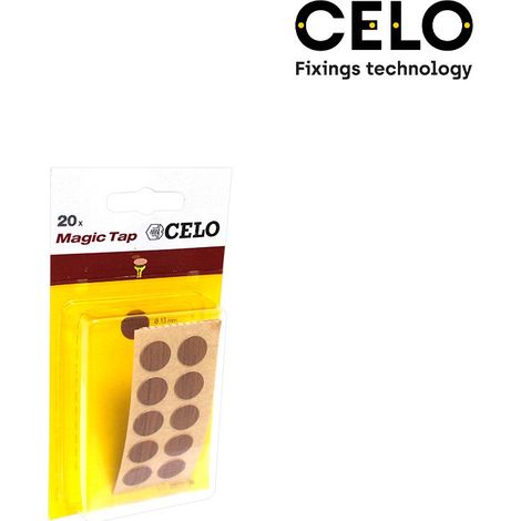 Scatola da 10 blister con 20 unità di cappucci adesivi Ø13mm Colore noce