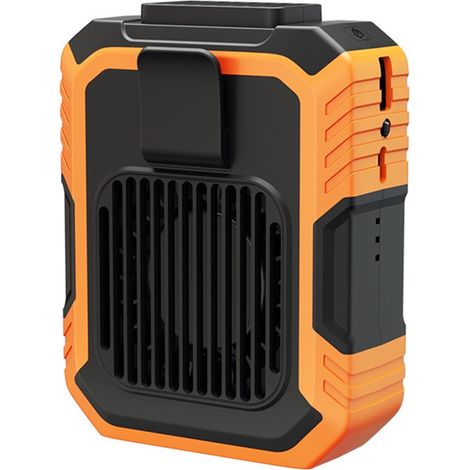 Mini ventilador portátil - Ventilador de cadera - Ventilador y batería externa 3 en 1 - Batería recargable de 4000 mAh y 3 velocidades - Iluminación integrada - Ideal para la oficina, viajes y activid (1/4)