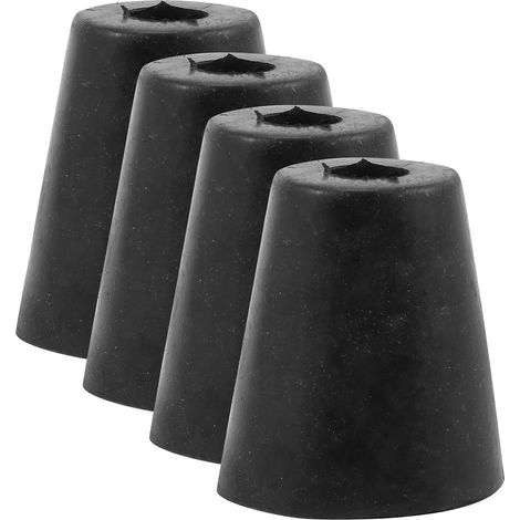 4 Pièces Patins Caoutchouc pour Enceintes Antivibration pour Amplificateur et Meubles Protection Sol Antidérapant Noir (1/5)