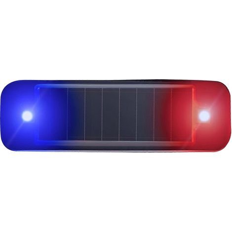 Luz de advertencia solar de bajo consumo, carga automática, no requiere cableado, seguridad nocturna, linterna LED, indicador, color negro duradero. (1/5)