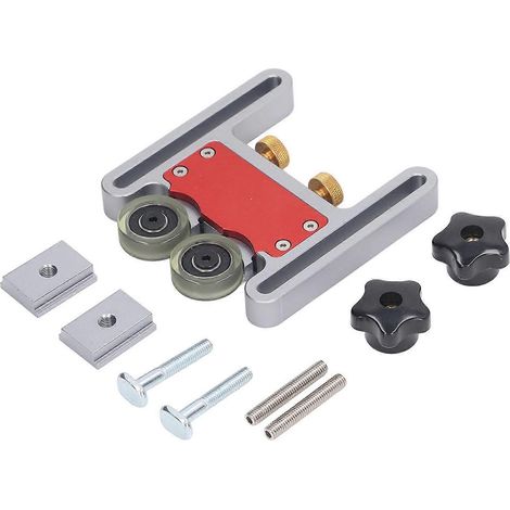 Verstellbare Mehrzweck-Doppellager-Rolle aus Aluminiumlegierung für Tischkreissägen-Vorschubrolle