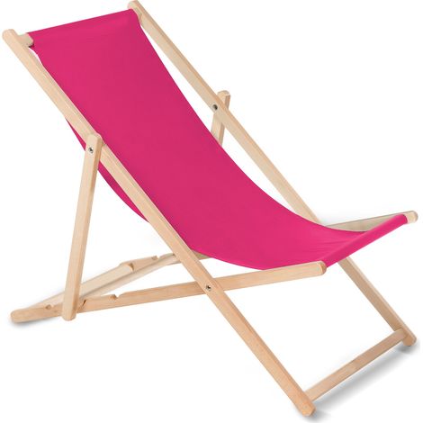 GreenBlue Liegestuhl Klappbar Buche Rosa