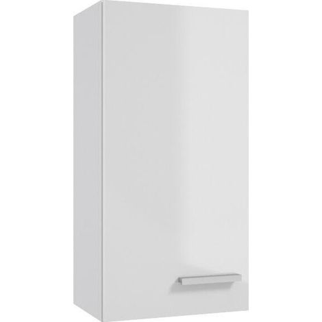 Marlena, weißer Hochglanz-Wandbadezimmerschrank, 60 x 30 cm