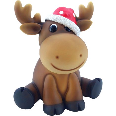 Figur Elch mit Mütze 50cm 50,5 x 46 x 39 cm braun Weihnachtsfigur