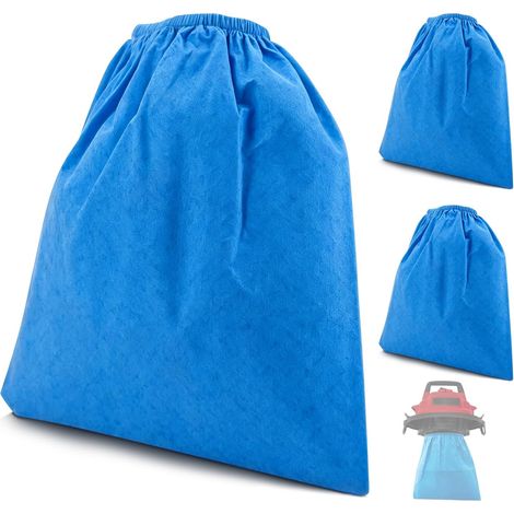 3 sacs filtrants bleus pour aspirateur sec/humide compatible avec TC-VC 1820 S et TE-VC 36/25 Li, filtre textile lavable réutilisable pour atelier de garage de voiture domestique (1/5)