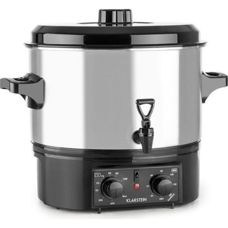 Klarstein Biggie Small - Distributeur de boissons chaudes (vin chaud, thé café) / stérilisateur électrique de bocaux de capacité 16L