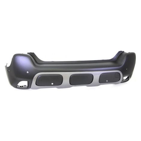 Pare-choc arrière noir avec moulure et 6 trous radars Citroen C3 Aircross phase 1 depuis 2017