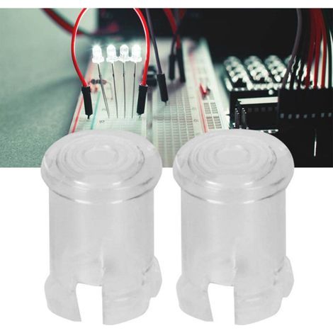 Capuchon de lampe transparent à diode électroluminescente LED de 5 mm, capuchon de lampe à guide de lumière, couvercle de protection, capuchon de lampe transparent à LED (100 pièces vendues) (1/5)