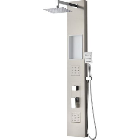 Badplaats Duschpaneel Monterra 140 x 20 cm – Aluminium-Duschset