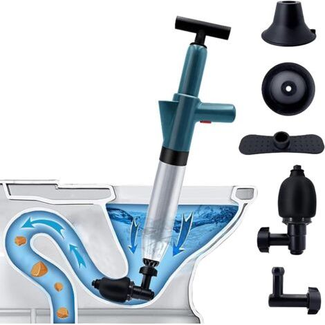 Sollbry Déboucheur de toilettes, déboucheur de canalisations, déboucheur d'air pour toilettes de salle de bain, douche, lavabo, baignoire (couleur : vert)