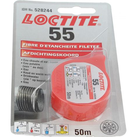 Fibre d'Étanchéité sans Phrase de Risque Loctite 55 Rouleau de 50m