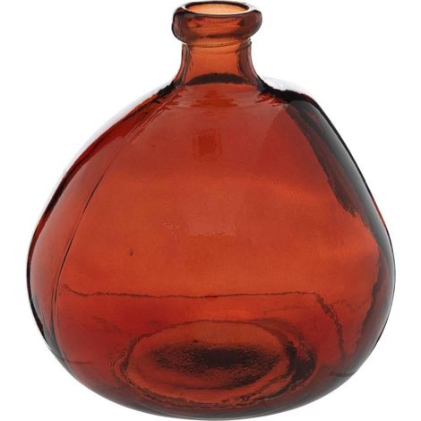 - Vase aus Recyclingglas, Durchmesser 21 cm