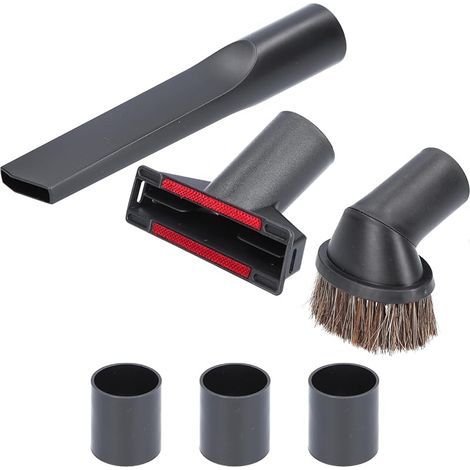 Juego de cepillos 32/35 mm, universal, 3 piezas + 3 adaptadores, cepillo para muebles, boquilla para tapicería, boquilla para ranuras, compatible con Miele, AEG, Siemens, Bosch, Kärcher, Rowenta (1/4)
