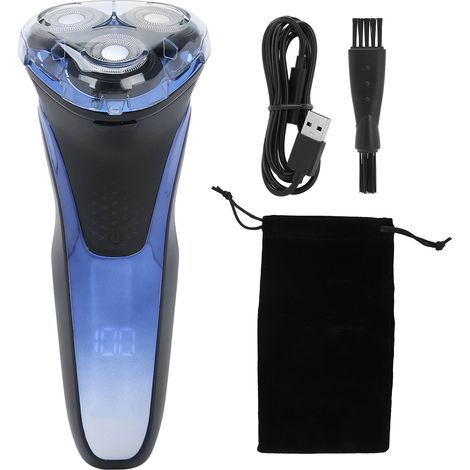 Surker Tondeuse Électrique Homme - Rasoir Rotatif 3 Têtes, Imperméable, Affichage LED, Usage Sec/Mou (1/5)