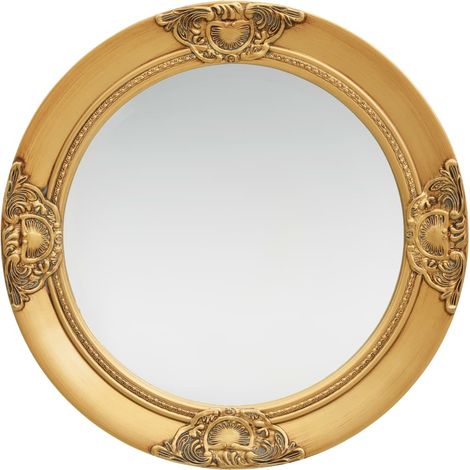 Miroir mural rondstyle baroque 50 cm Doré DEC022887