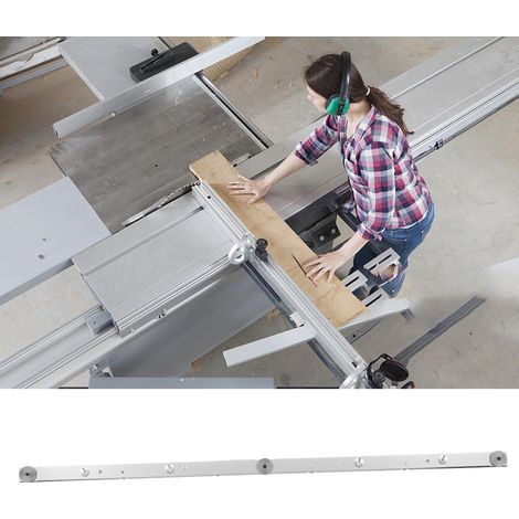 Barre de guidage d'onglet coulissante en alliage d'aluminium de 650 mm pour scie circulaire de table (1/5)
