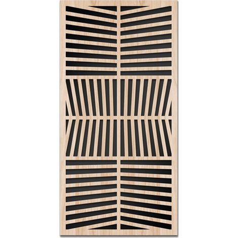 LINES - Quadro arredo LASERCUT composito Legno e PVC - Misura: 50x100 cm (1/4)