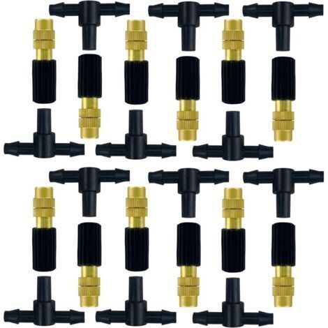 12pcs Brass Adjustable Spray Nozzles for Irrigation System, Connected Watering Sprayer, 4/7 Irrigation Nozzle (1/5)