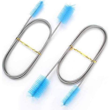 2er-Pack Aquarium-Reinigungsbürste, 155 cm flexible Aquarium-Schlauchbürste, doppelseitige Schlauchbürste, spiralförmige Schlauchreinigungsbürste, Aquarium-Filterbürste (Blau) (1/5)