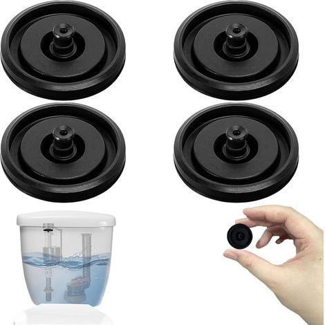 4 Pièces Membrane d'Étanchéité pour Vanne de Remplissage de Toilettes – Matériau Silicone Premium,Étanchéité et Résistance à la Corrosion – Compatible avec 242,200,400,747 – Facile à Installer (1/5)