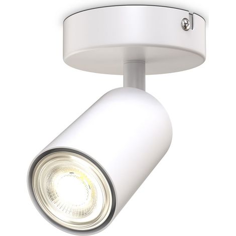 B.K.Licht I spot plafond I pivotant I orientable I GU10 I blanc mat I livré sans ampoule