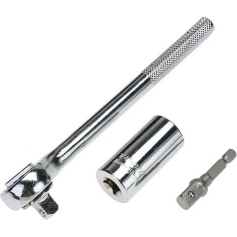 Jeu de clés à douilles emballé en carton multifonctionnel, de 7 à 19 mm, en acier au vanadium chrome, en trois pièces, universelles (1/5)