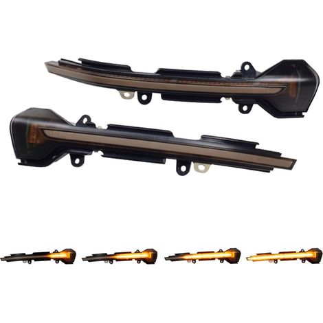 Hatu Lot de 2 clignotants dynamiques LED latéraux pour rétroviseur de Seat Leon III Mk3 Ibiza Mk5 Cupra Arona KJ7 2013 2014 2015 2017 2018 (Leon 5F 2013-2018) (1/5)