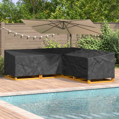 Möbelbezug Schwarz 270 x 270 x 80 cm 600D Oxford Stoff (1/5)