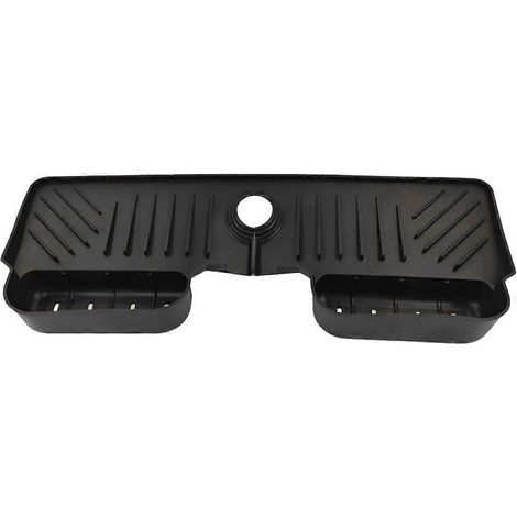 Tapis d'égouttage pour robinet de cuisine, protection anti-éclaboussures pour éviers, tapis d'égouttage en silicone, bac de récupération pour plans de travail, noir - JBMEDIA (1/4)