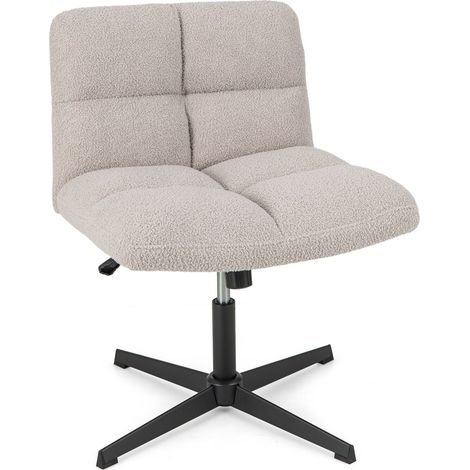Armless Home Office Chair Swivel Desk Chair Height Adjustable Task Vanity Chair (1/5)