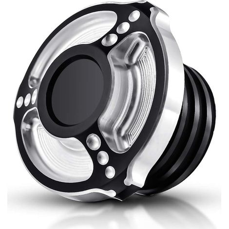 Bouchon de réservoir d'essence décoratif en aluminium usiné CNC pour moto Harley Davidson Sportster XL 1200 883 X48 Dyna Softail FXD FL (1/5)