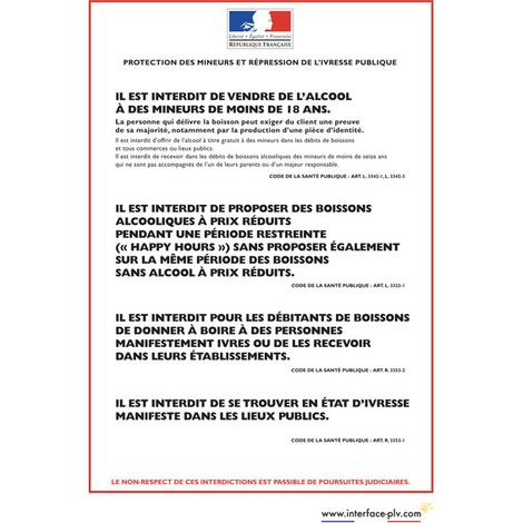 Sticker autocollant "PROTECTION DES MINEURS" dimensions 61 x 41 cm (1/2)