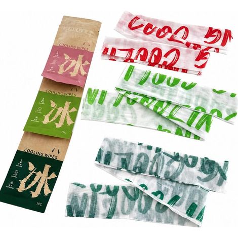 Cooling Towel Set of 3, Sweat Absorb, Cooling and Calming Towels, Strawberry Lime Jasmine Scent, 25 x 60 cm, Cooling Towels for Sports