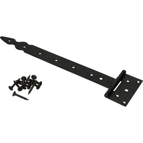 KOTARBAU Charnière en T 350 mm décorative avec revêtement en poudre Noir (1/5)
