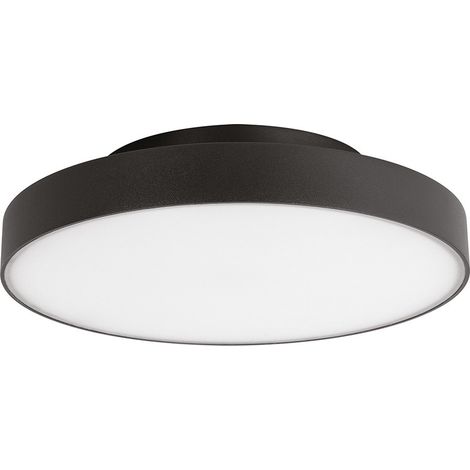 Plafonnier Rond Gpl350 En Aluminium Gris Anthracite - 24W Led Cct Sélectionnable 3000K/4000K Ip65 - Gealuce Pour L'Extérieur (1/2)