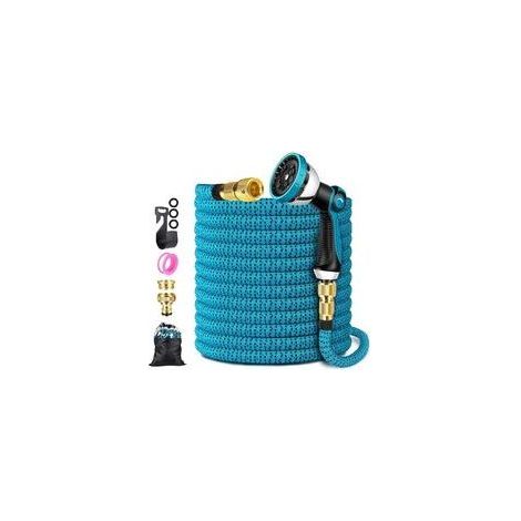 Manguera de jardín extensible, pistola de agua portátil de alta presión para coche - 30 m/100 pies (1/4)