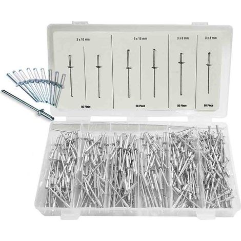 Kit de 320 remaches tamaños varios